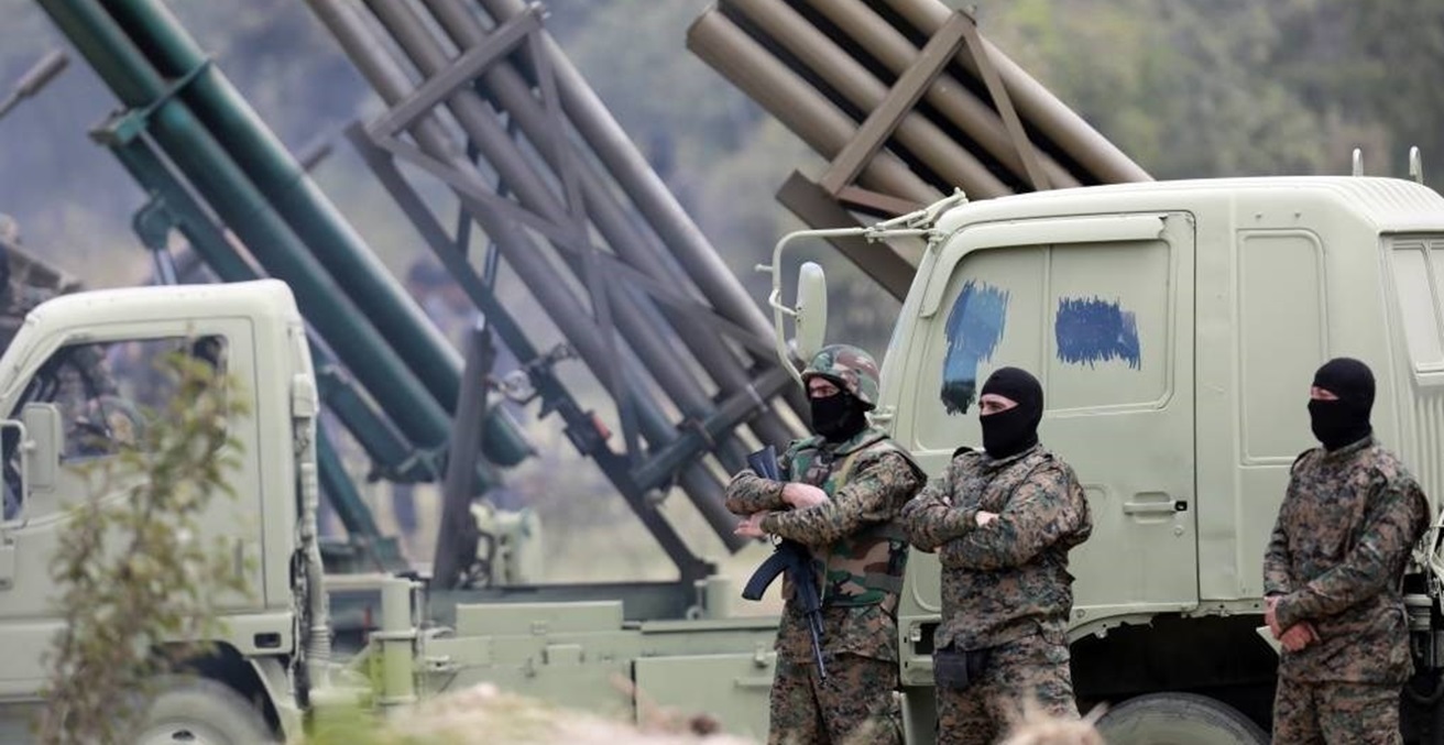  Fighters from the Lebanese militant group Hezbollah carried out a training exercise in Aaramta village in the Jezzine District, southern Lebanon, on Sunday, May 21, 2023. Source: Tasnim News Agency reporter / https://t.ly/Yq1Ya