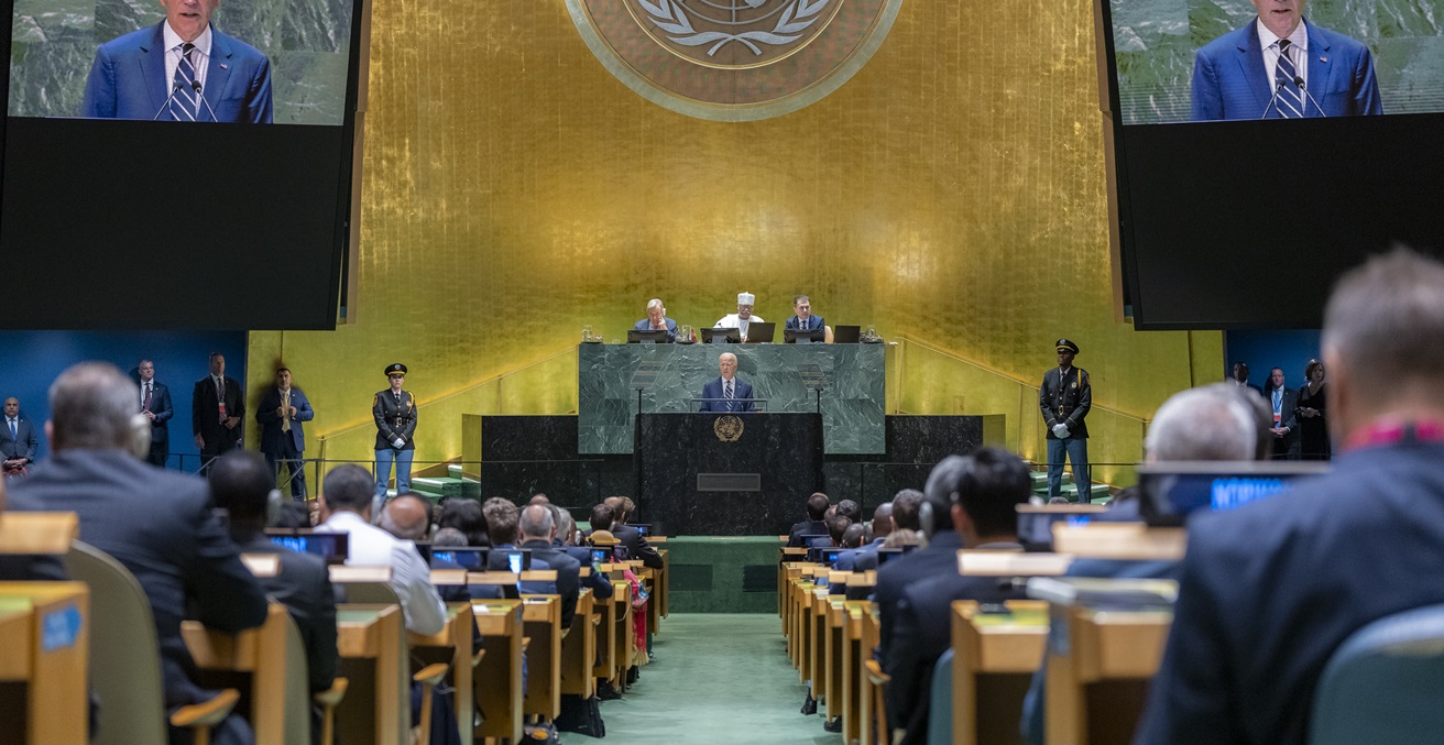 President Joe Biden speaks at the 79th session of the United Nations General Assembly, Tuesday, September 24, 2024, at the U.N. Headquarters in New York City.  Source: Adam Schultz / https://t.ly/AqN-R