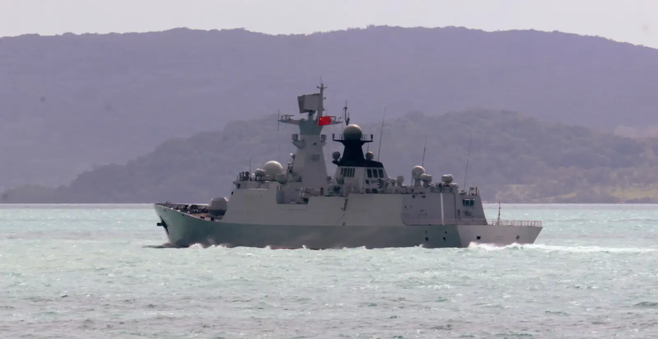 PLA navy ship conducting live-fire exercises.
Source:Australian Defence Force