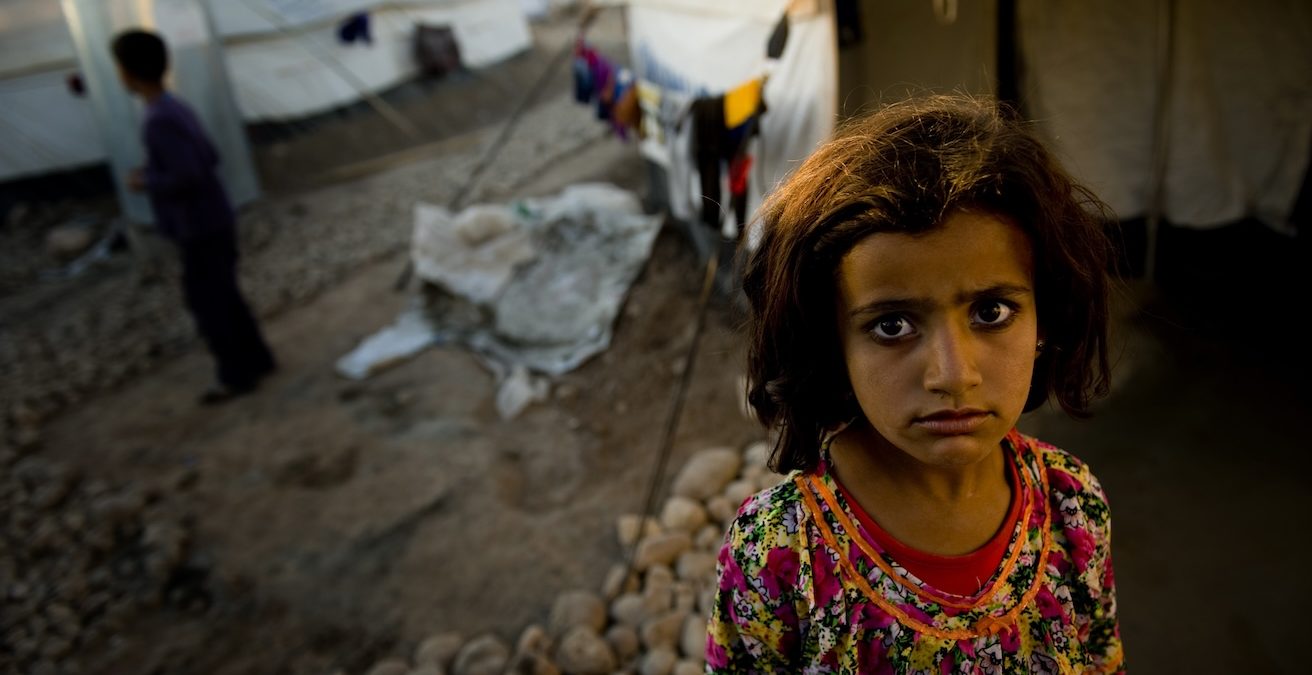 A syrian girl in a refugee camp in Syria. Source:https://flic.kr/p/jmUZhH